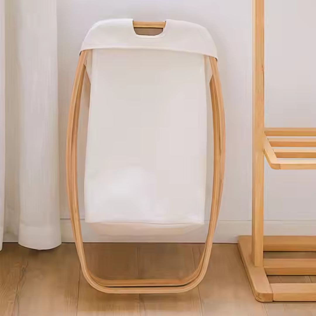Bamboo Nest Foldable Laundry Basket